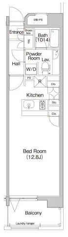 Prime Urban Gakugei Daigaku Park Front - Floor Plan - ["Rectangle", "Font", "Parallel"]