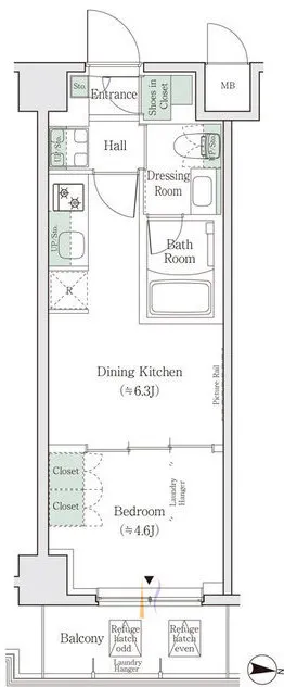One Roof Residence Kameido - Floor Plan - []