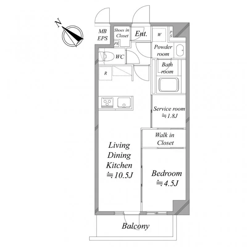 Residia Shimomaruko Place - Floor Plan - ["White"]