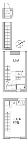 Faret Yoyogi Uehara - Floor Plan - ["Rectangle", "Building", "Schematic"]