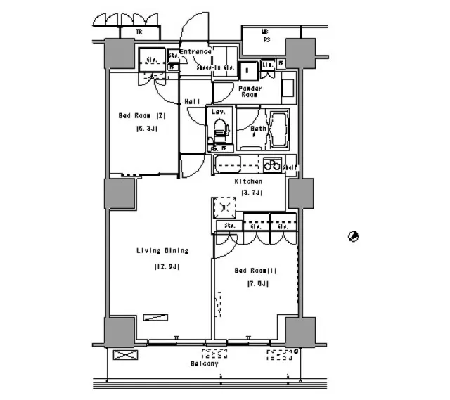 Park Axis Toyosu - Floor Plan - ["Schematic", "Rectangle", "Slope"]
