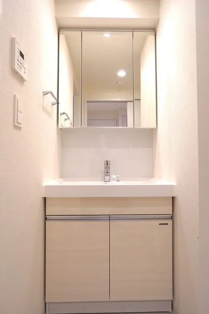 La Casa Hiroo - Interior - ["Mirror", "Tap", "Cabinetry"]