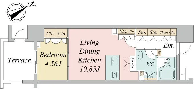 New City Apartments Togoshi - Floor Plan - []