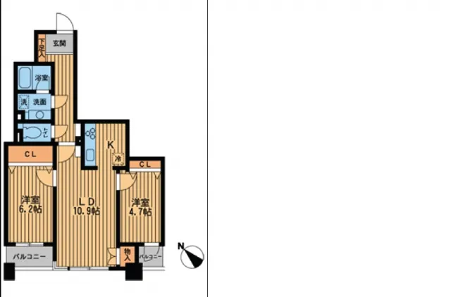 Prime Urban Shinkawa - Floor Plan - ["Rectangle", "Parallel", "Font"]