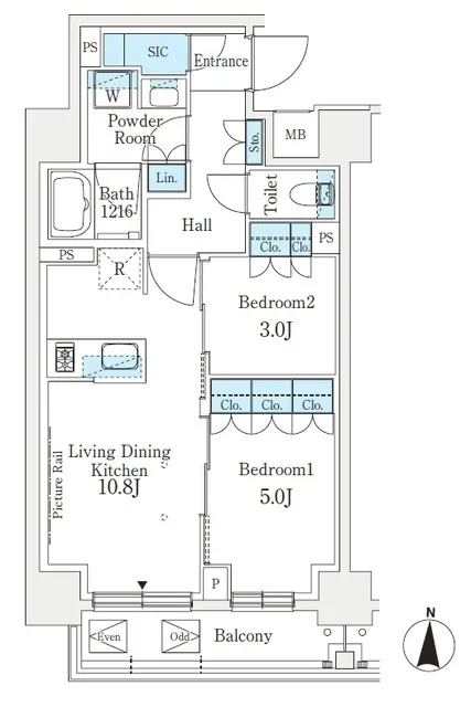 J.GRAN Court Shinagawa Nishi-Oi EAST - Floor Plan - ["Rectangle", "Schematic", "Font"]