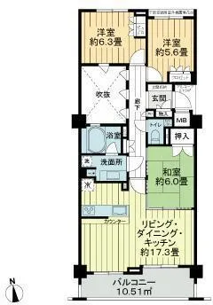 Lexel Ogikubo - Floor Plan - ["Apartment", "Wood flooring", "Tile Flooring"]