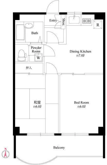 Seeds Residence Eifukucho Palace - Floor Plan - ["White", "Diagram", "Plan"]