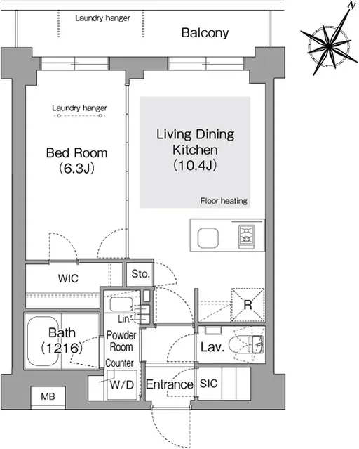 Comforia Liv Bunkyo Gokokuji - Floor Plan - ["White", "Diagram", "Plan"]