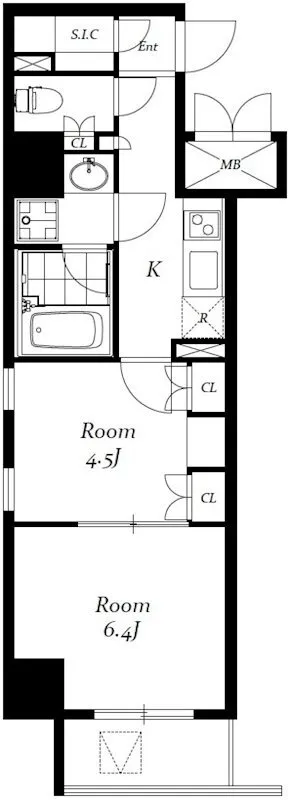 RESIDIA Kanda Iwamotocho II - Floor Plan - ["Rectangle", "Line", "Font"]