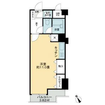 Lions Mansion Shirogane No. 3 - Floor Plan - ["Map", "Rectangle", "Parallel"]