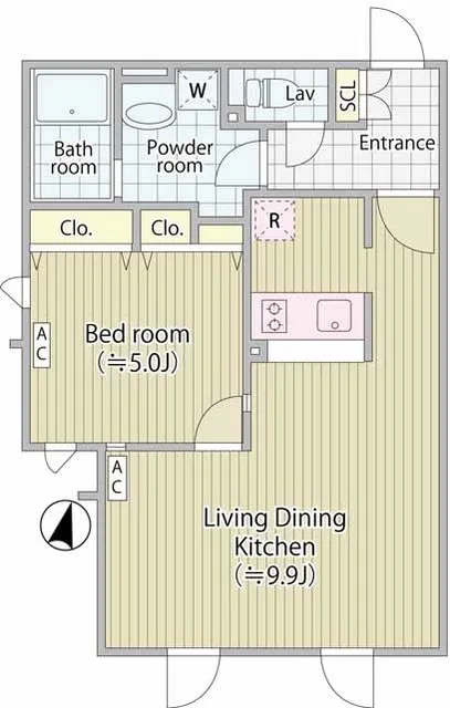 EMBELLIR Nakano Fujimicho - Floor Plan - ["Rectangle", "Font", "Schematic"]