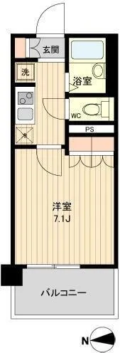 LaQus Residence Higashi-Shinjuku - Floor Plan - ["Apartment", "Door", "Home Door"]