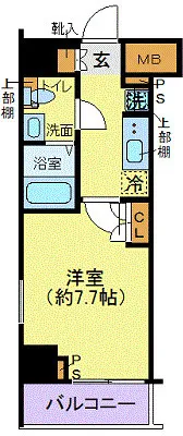 Genovia Higashi-Nihonbashi Station Green Veil - Floor Plan - ["Apartment", "Geraniums"]