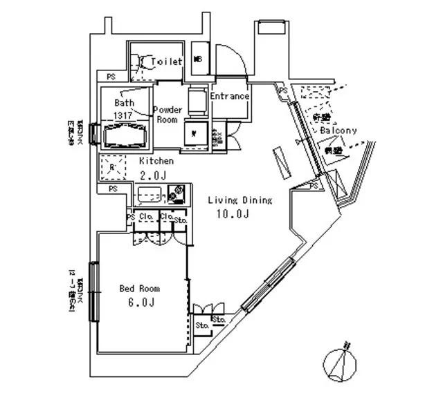 Park Axis Honancho - Floor Plan - ["Floor plan", "Diagram", "Plan"]