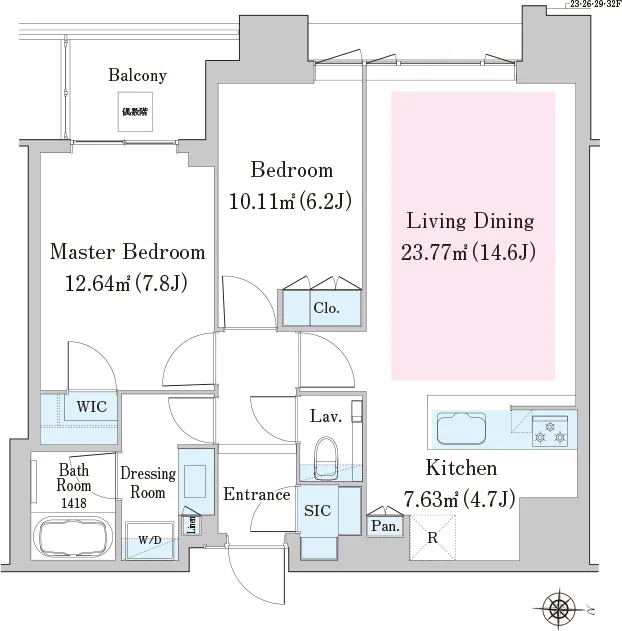 Nakano Station Residence - Floor Plan - ["White", "Floor plan", "Diagram"]
