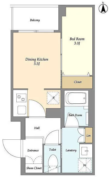 Stylio Higashi-Shinagawa - Floor Plan - ["White", "Floor plan"]