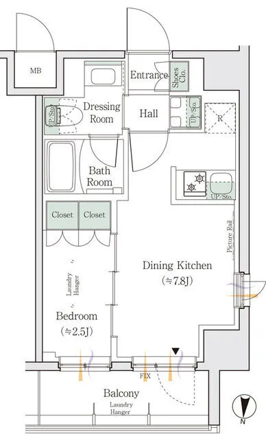 One Roof Residence Kameido - Floor Plan - ["White", "Diagram", "Plan"]
