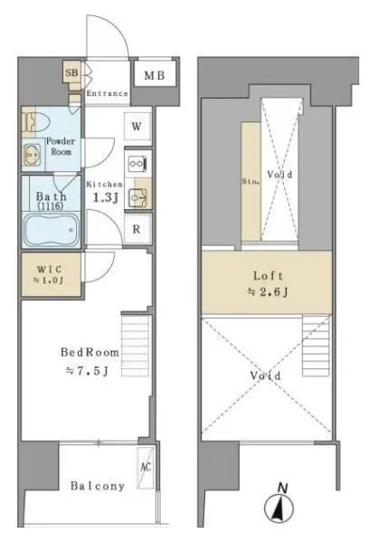 Brillia Ist Kiyosumi Shirakawa - Floor Plan - ["Rectangle", "Parallel", "Diagram"]
