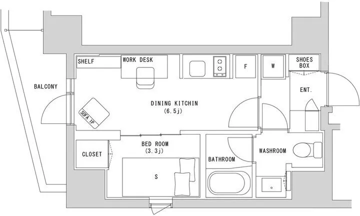 Hmlet Kinshicho II - Floor Plan - ["White", "Plan", "Floor plan"]