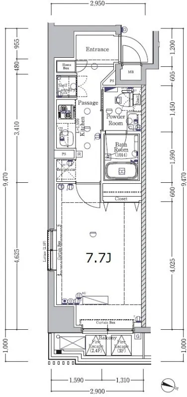 XEBEC Ningyocho Exz. - Floor Plan - ["White", "Technical drawing", "Diagram"]