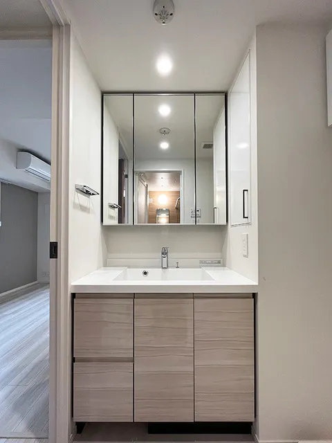 Park Axis Monzennakacho Terrace - Interior - ["Countertop", "Cabinetry", "Mirror"]
