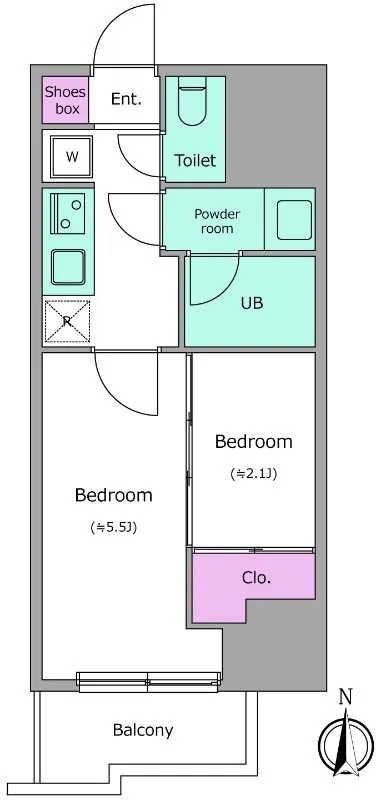 Due Kameido III - Floor Plan - ["White"]