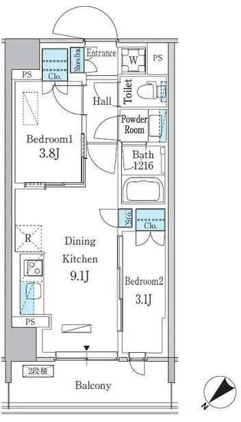 Park Axis Shinagawa Minamioi Park Front - Floor Plan - ["White", "Diagram", "Plan"]