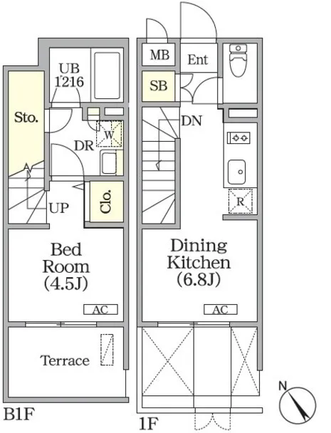U Residence Meguro Higashiyama - Floor Plan - ["Home Door"]