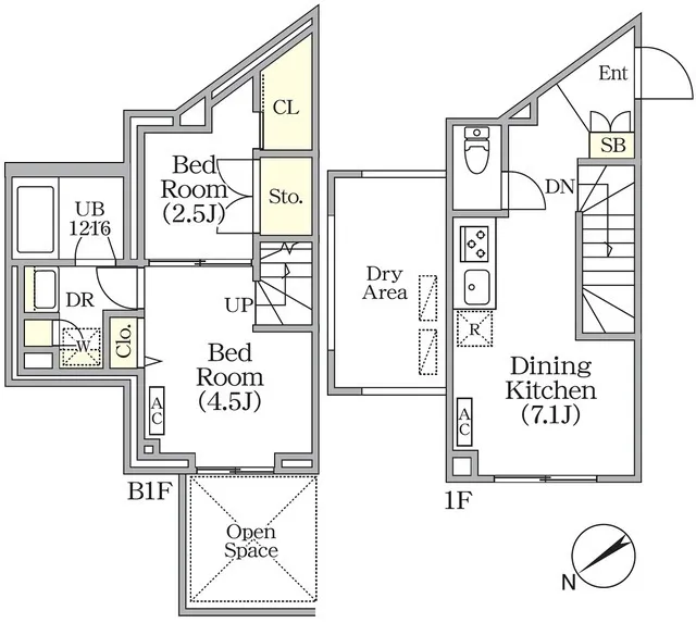 U Residence Meguro Higashiyama - Floor Plan - ["White", "Plan", "Diagram"]