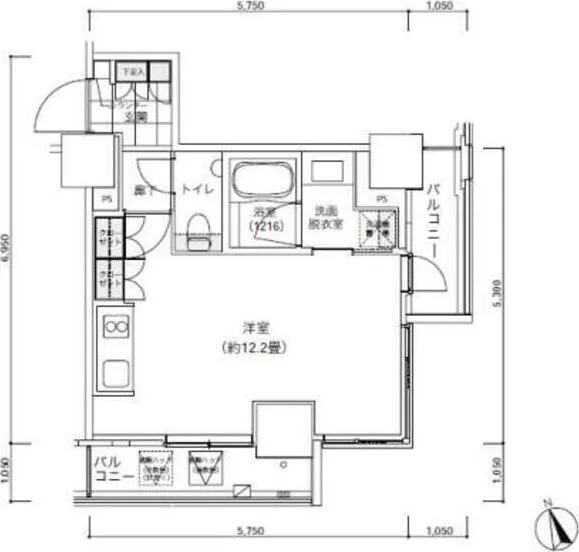 Park Cube Atagoyama Tower - Floor Plan - ["Schematic", "Parallel", "Rectangle"]