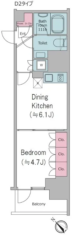 Cross Residence Osaki - Floor Plan - []