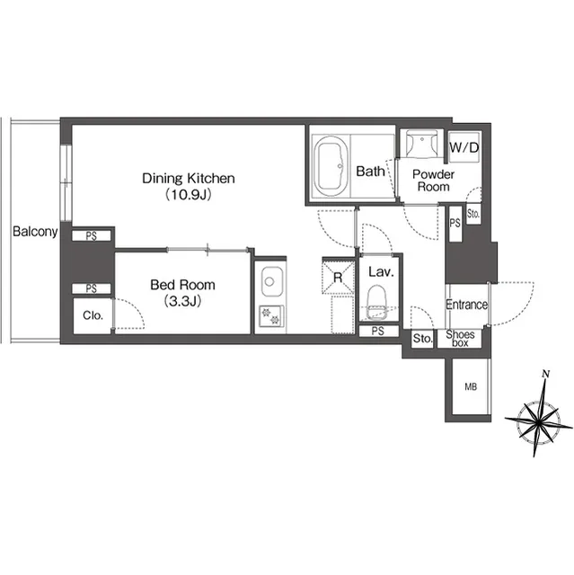 Comforia Morishita Riverside - Floor Plan - ["Rectangle", "Font", "Parallel"]
