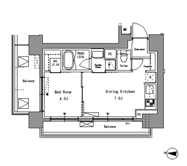 Park Axis Kinshicho - Floor Plan - ["Floor plan", "Plan", "Technical drawing"]