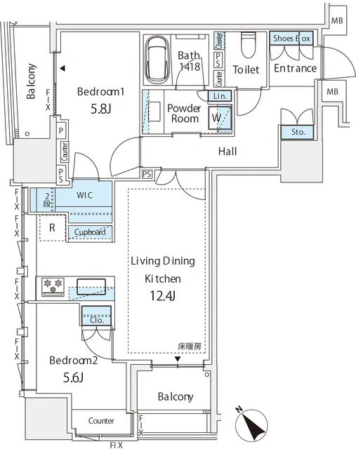 Millea Court Ginza Premier - Floor Plan - ["Diagram", "Floor plan", "Technical drawing"]