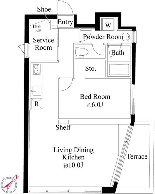 Sunbright Senkawa - Floor Plan - ["White", "Diagram", "Plan"]