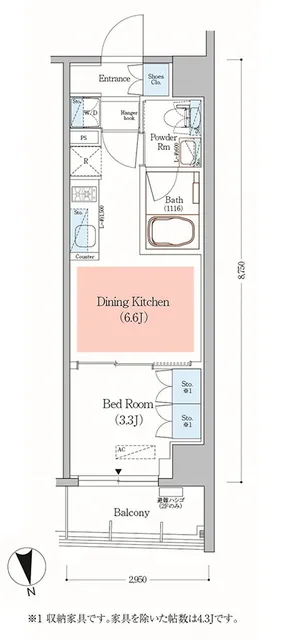 Urbanex Nihonbashibakurocho - Floor Plan - ["Rectangle", "Map", "Parallel"]