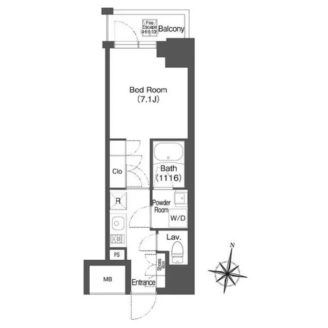 Milia Residence Hiroo - Floor Plan - ["Rectangle", "Parallel", "Font"]