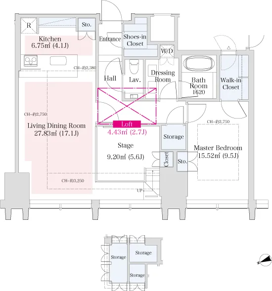 La Tour Shinjuku Grand - Floor Plan - ["White", "Diagram", "Technical drawing"]