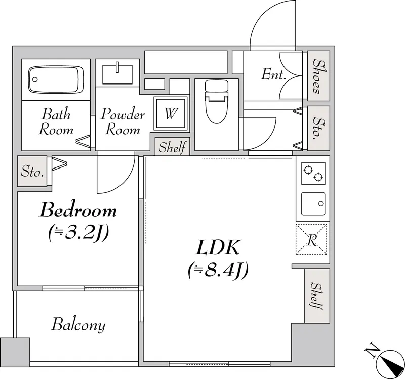 Milia Residence Nihonbashi Ningyocho II - Floor Plan - ["White", "Design", "Plan"]