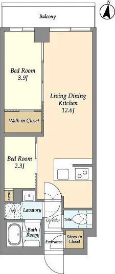 Asyl Court Nerima Nakamurabashi - Floor Plan - ["Floor plan", "Diagram", "Technical drawing"]
