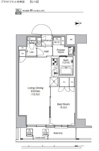 PROUD FLAT Sotokanda - Floor Plan - ["Schematic", "Rectangle", "Floor plan"]
