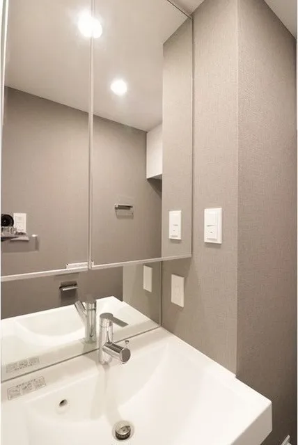 Demes Higashi Shinjuku - Interior - ["Mirror", "Tap", "Sink"]
