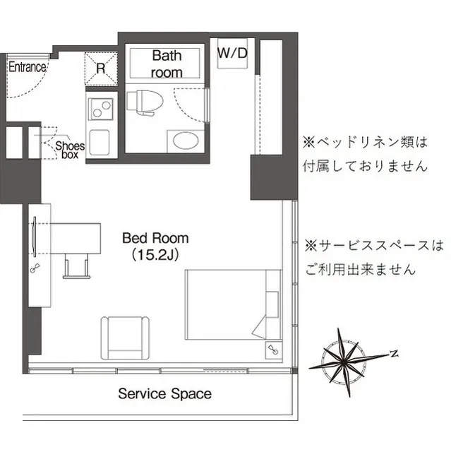 Frontier Residence The Tower Shinagawa - Floor Plan - ["Rectangle", "Line", "Font"]