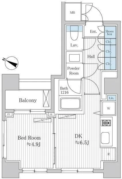 Plutinum View Shirokanedai - Floor Plan - ["Wood flooring"]
