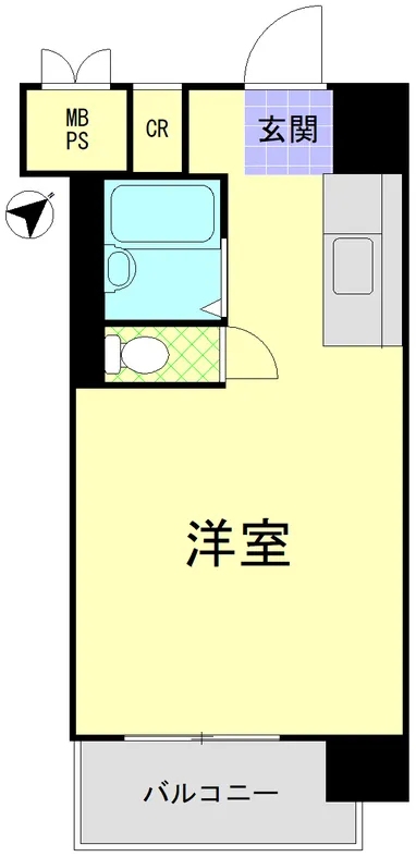 Token Higashi Gotanda Apartment - Floor Plan - ["Apartment", "Plumbing fixture"]