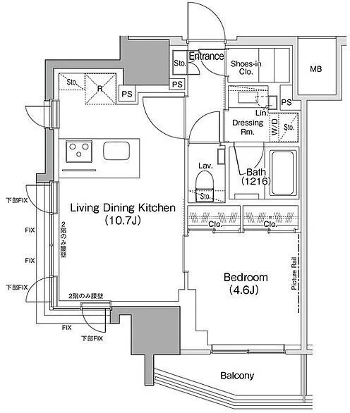 The Park Habio Ebara Nakanobu Station - Floor Plan - ["White", "Plan", "Diagram"]