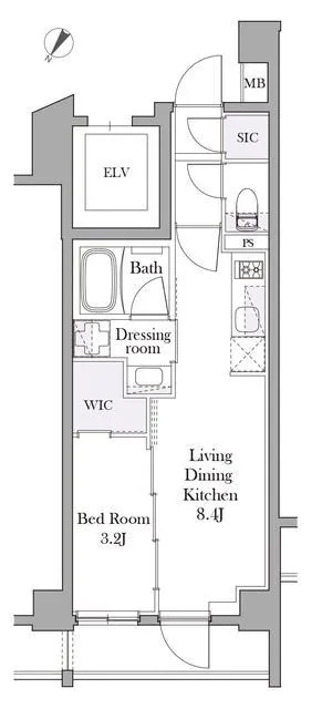 Ipse Meguro Nakacho - Floor Plan - ["Rectangle", "Schematic", "Font"]