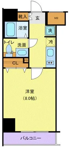 Makes Design Monzen-Nakacho River Place - Floor Plan - ["Apartment", "Tile Flooring", "Geraniums"]