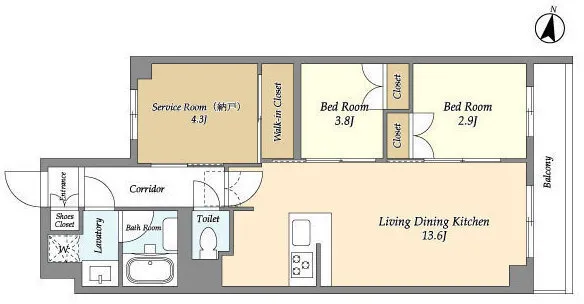 Asyl Court Nerima Nakamurabashi - Floor Plan - ["White", "Diagram", "Plan"]