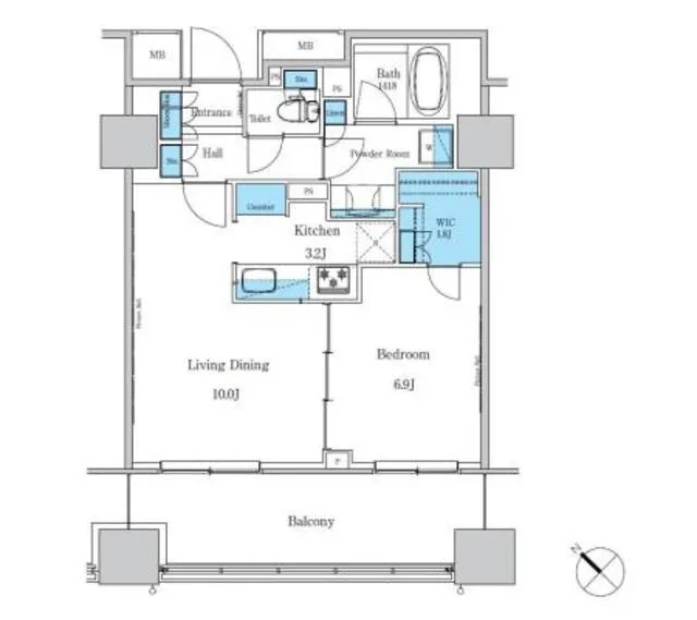 Park Axis Takinogawa La Breeze - Floor Plan - ["Schematic", "Rectangle", "Slope"]